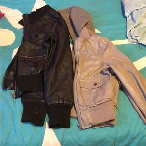 Two jackets black and grey